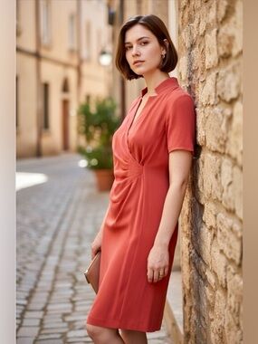 Lafayette 148 Silk Faux Dress Eleonora